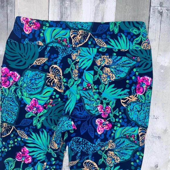 Lilly Pulitzer Vibrant Blue and Pink Cropped Corso Pants - Picture 6 of 10